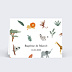 Marque-place baptême Amis de la jungle Verso