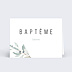 Marque-place baptême Couronne d’Oliviers