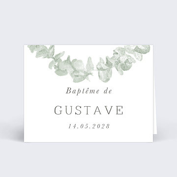 Marque-place Baptme Couronne avec Croix