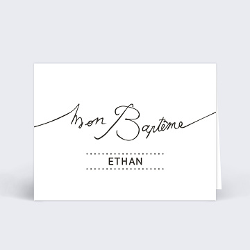 Marque-place Baptme Lettres chic