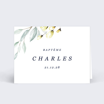 Marque-place Baptme Lettrine