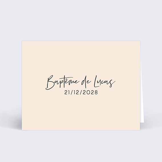 Marque-place Baptême Bandeau