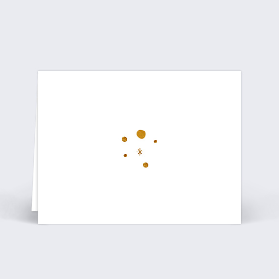 Marque-place baptême Golden Dots Verso