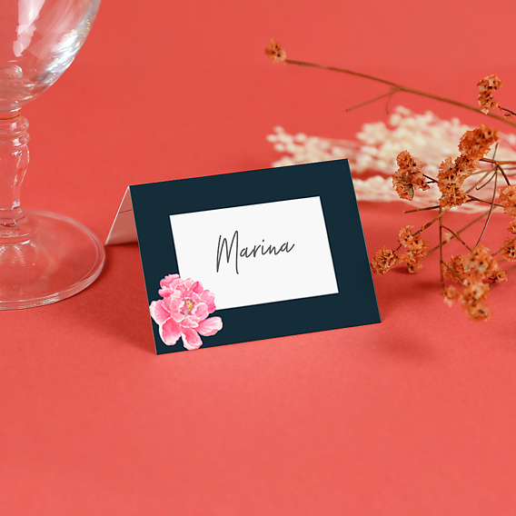 Marque-place mariage Dark Peony