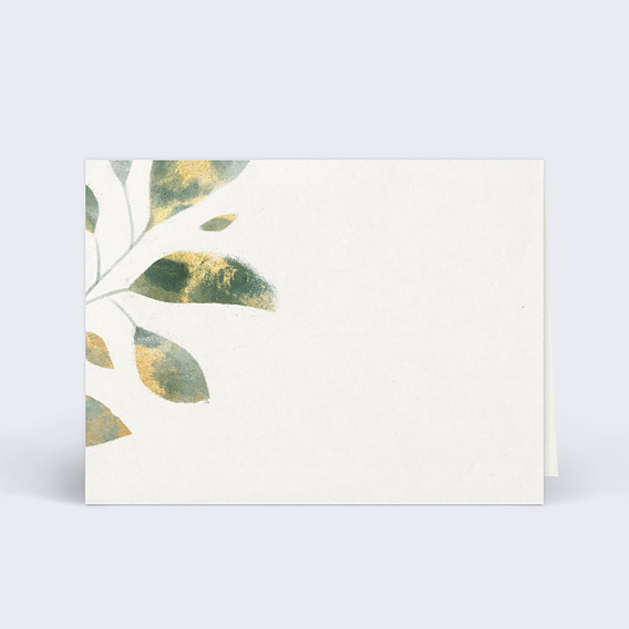 Marque-place mariage Feuilles de Jade