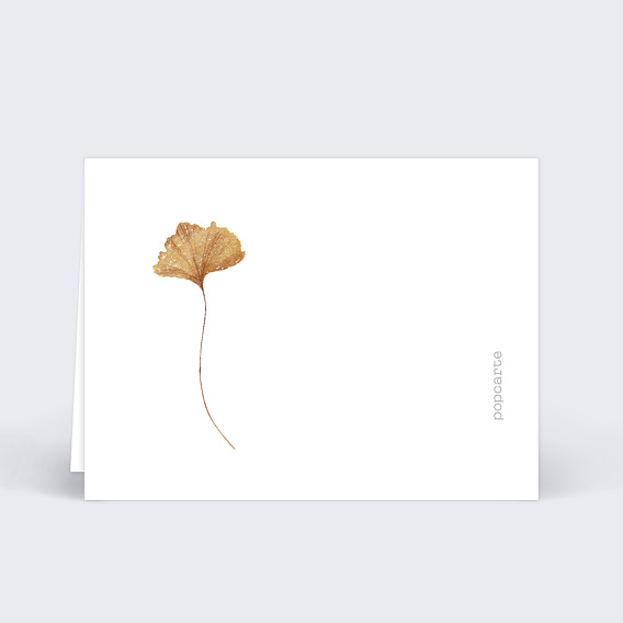 Marque-place mariage Ginkgo Délicats Verso