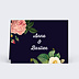Marque-place mariage Flowers Verso