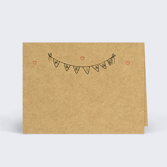 Marque-place mariage Timeline Recto