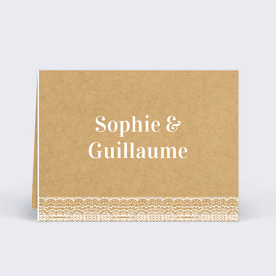 Marque-place mariage Fleurs des Champs Verso