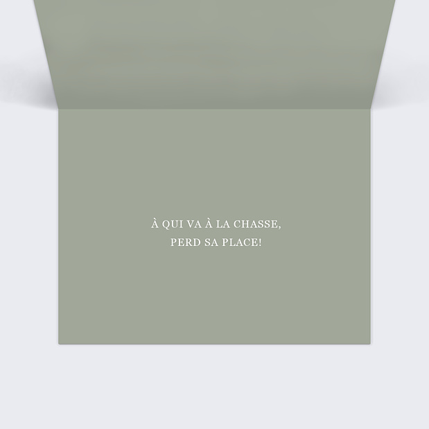 Marque-place mariage Idylle Intérieur Droit