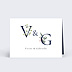 Marque-place Mariage Lettrines Botaniques