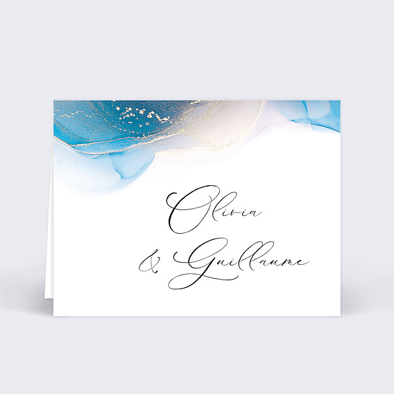 Marque-place mariage Opaline Verso