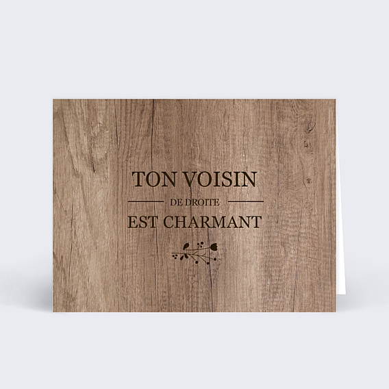 Marque-place Mariage Bois