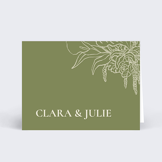 Marque-place Mariage Bloom floral