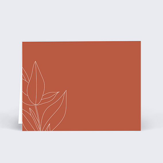 Marque-place Mariage Terracotta Flowers