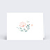 Marque-place Mariage Couronne de Fleurs