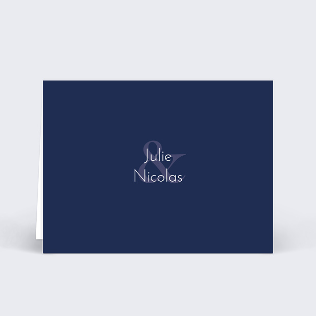 Marque-place Mariage Chic Verso