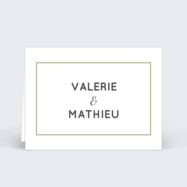 Marque-place Mariage Graphique Verso