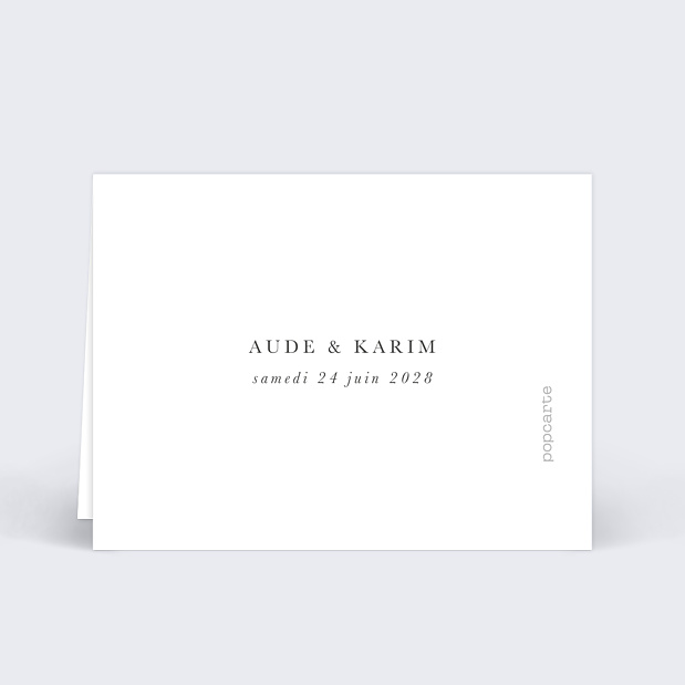 Marque-place Mariage Jardin Sauvage Verso