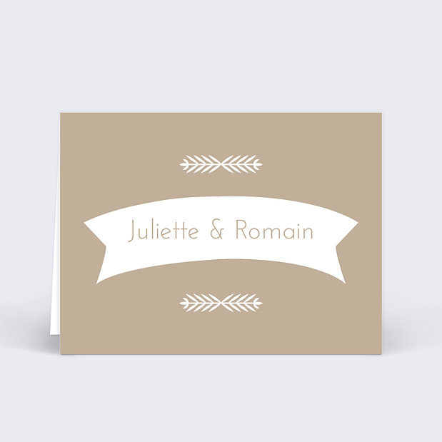 Marque-place Mariage Nous Nous Marions Verso