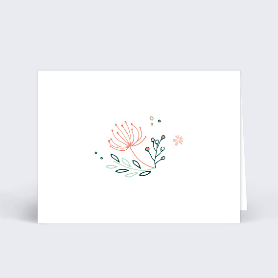 Marque-place Mariage Couronne de Fleurs