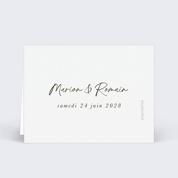 Marque-place mariage Lauriers Suspendus Verso