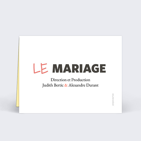 Marque-place mariage Affiche de Film Verso