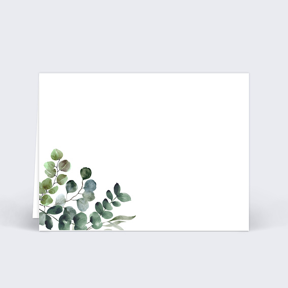 Marque-place mariage Branche d'Eucalyptus Verso