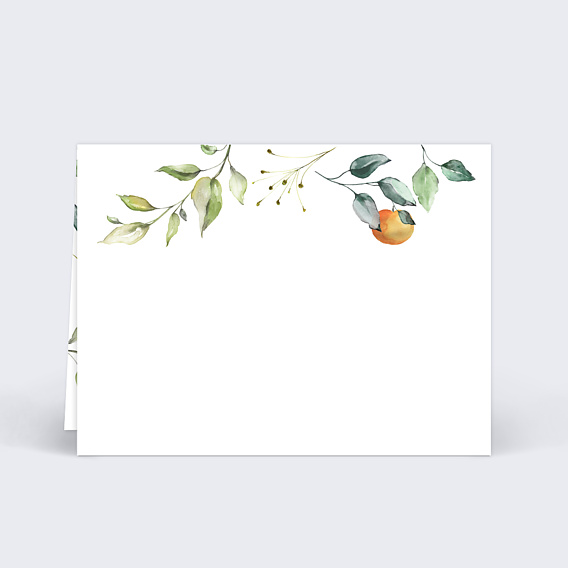 Marque-place mariage Agrumes Verso