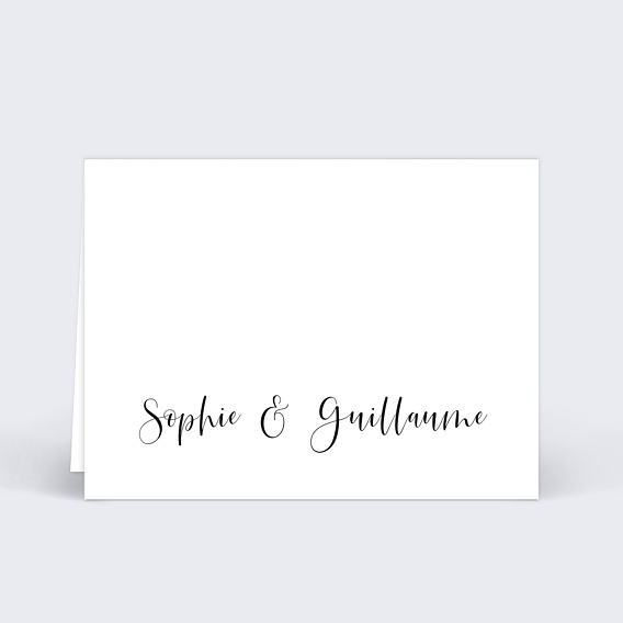 Marque-place mariage Calligraphie Verso