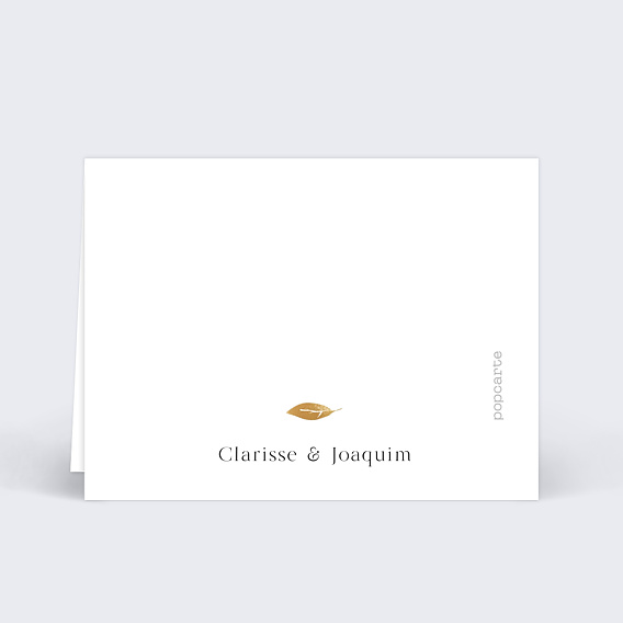 Marque-place mariage Couronne Chic Verso