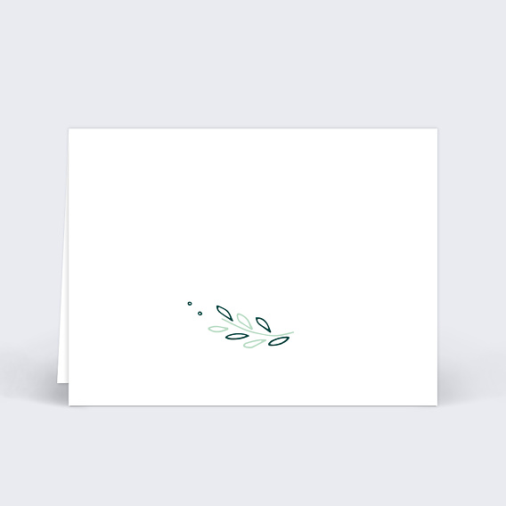 Marque-place mariage Couronne de Fleurs Verso