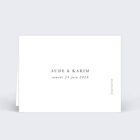 Marque-place mariage Jardin Sauvage Verso
