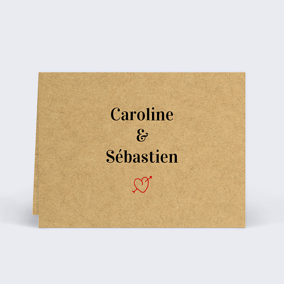 Marque-place mariage Timeline Verso