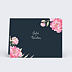 Marque-place mariage Dark Peony Verso