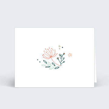 Marque-place Mariage Couronne de Fleurs