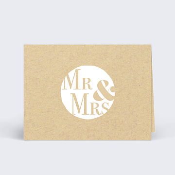 Marque-place mariage Mr & Mrs