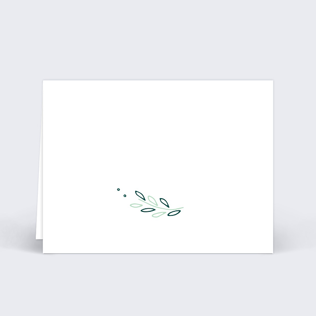 Marque-place Mariage Couronne de Fleurs Verso