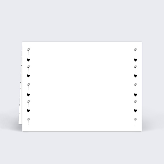 Marque-place mariage Coeur Bucolique  Verso