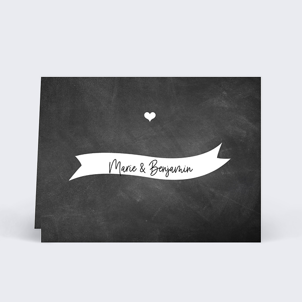 Marque-Place Mariage Jolie Craie Verso