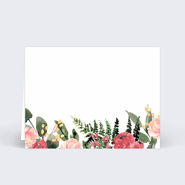 Marque-place Mariage Wild Flowers Verso