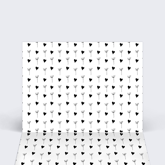 Marque-place mariage Coeur Bucolique  Intérieur Gauche