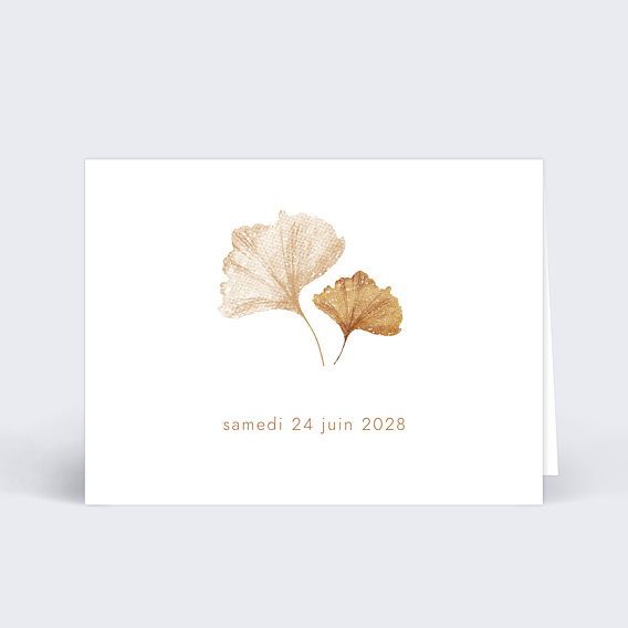 Marque-place Mariage Ginkgo Délicats