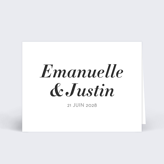 Marque-place Mariage Sobre & Jolie