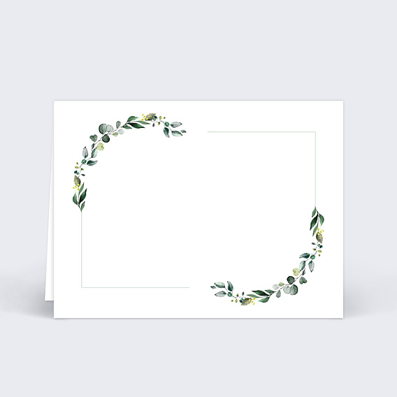 Marque-place mariage Couronne Eucalyptus Verso
