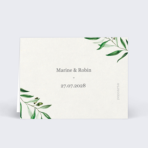 Marque-place Mariage Arche et Oliviers