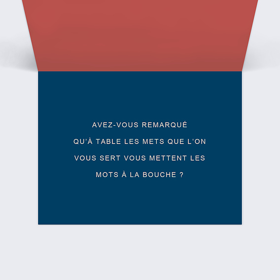 Marque-place mariage Velours Intérieur Droit