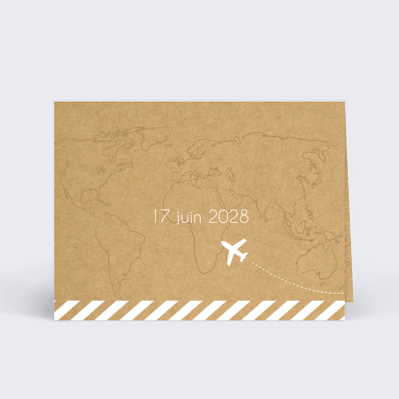 Marque-place mariage Ensemble en Vadrouille Recto