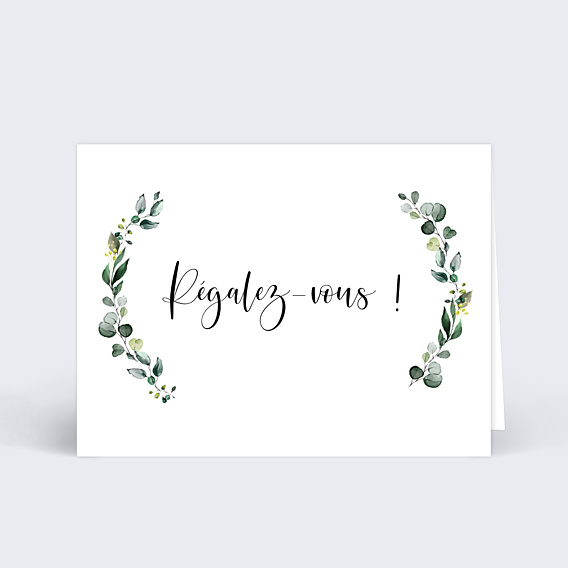 Marque-place Mariage Couronne Eucalyptus