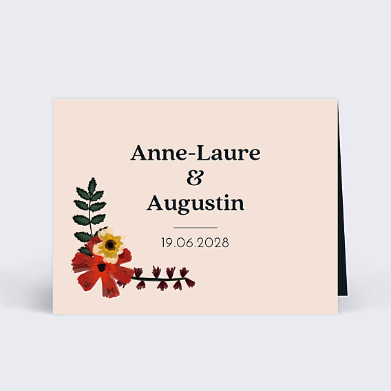 Marque-place Mariage Anémone